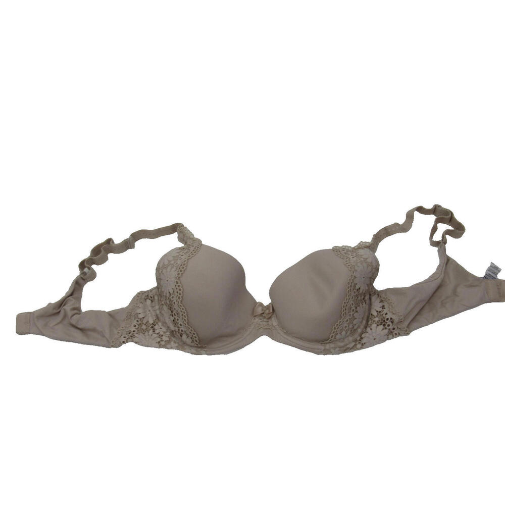 Marks & Spencer Bra Womens 34B Beige Lace Underwire Padded‎ Fawn Floral Everyday